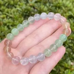 A1705 ラビットヘアーフローライト 天然石 パワーストーン ブレスレット