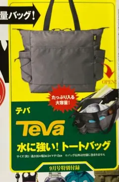 MonoMax 9月号 未開封付録 モノマックス Teva トートバッグ