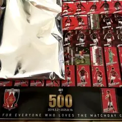 500記念 サッカーグッズ 選手写真入り