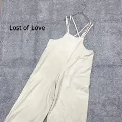 【Lots of Love】オールインワン ゆるだぼ ワイド サロペット リボン
