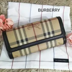 BURBERRY バーバリー 長財布 ノバチェック シャドーホース 財布