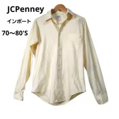 希少 JCPenney アメリカ古着 70～80'S カラーシャツ イエロー