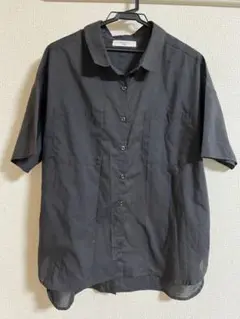 Samansa Mos2 黒 半袖シャツ