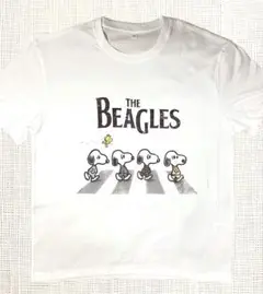 未着用　ビートルズ×スヌーピー　Tシャツ　綿100% 白　Lサイズ