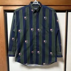 【希少デザイン】RALPH LAUREN CHAPS ストライプ　長袖シャツ　M