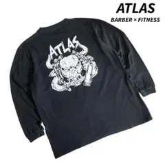 ATLAS バックプリント・ロングTシャツ 黒 84784