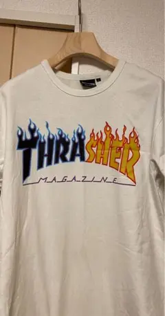 THRASHER 炎ロゴ Tシャツ XL ホワイト