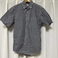 グリーンレーベル　ブルー×ホワイト　チェックシャツ