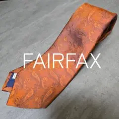 FAIRFAX フェアファクス　オレンジ　日本製　ペイズリー柄シルクネクタイ
