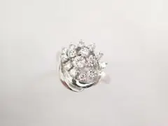 美品 タサキ 田崎真珠 Pt900 ダイヤ計0.59ct デザインリング 指輪