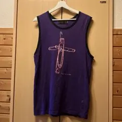 ⭐️値下⭐️RISK 安全ピンプリント　ロゴバックプリント✨美品✨ノースリーブ　L