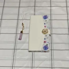 花柄 iPhone14 手帳型 ケース フリンジ付き