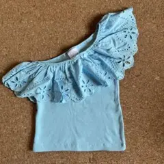 ZARA KIDS 120㎝　ワンショルダーフリルトップス　コットン100％