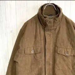 ロンドンフォグ ハーフコート フェイクスエード 茶 ブラウン 古着 Lサイズ