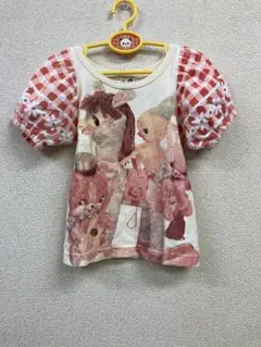 Vana Vanaバナバナ 癒し動物柄パフスリーブTシャツ