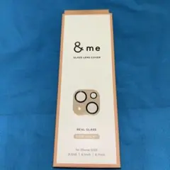 iPhone15 &me ガラスレンズカバー カフェオレ