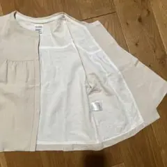 Te chi chi テチチ　ノーカラー長袖ジャケット　ハオリ　麻×綿