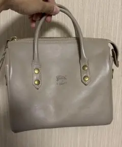 IL BISONTE イルビゾンテ ミニボストン グレージュ