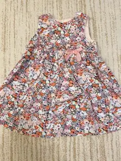 センスオブワンダー リバティ 小花柄 ノースリーブワンピース 90サイズ