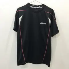 J372 asics 半袖スポーツウェアTシャツ ブラック メンズ L