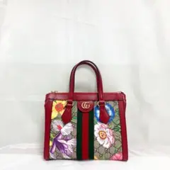 美品 グッチ オフィディア フローラ 547551 GGスプリーム ハンドバッグ