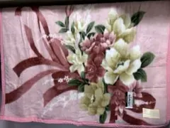 SunNaigai 花柄のアクリル毛布 昭和レトロ 当時物