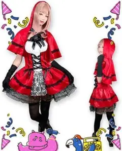 赤ずきん ハロウィン コスプレ 仮装 レディース ワンピース【Mサイズ】