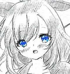 エイシンフラッシュ／パジャマ◆ラフ画◆ウマ娘手描きイラスト