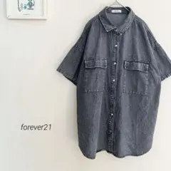 forever21 ビックポケットデニムシャツ 2832