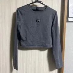 SHEIN ストライプ クロップドTシャツ Lサイズ
