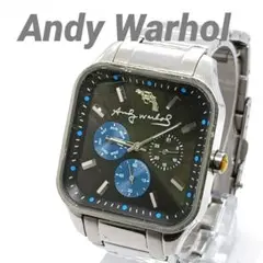 Andy Warhol アナログ　腕時計　ブラック/シルバー　スクエア