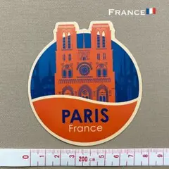 レア【新品】ステッカー フランス Paris パリ 凱旋門 オレンジ ロゴ
