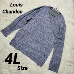 Louis Chandon Vネック 長袖 カットソー 4L メンズ