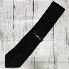 メンズ　ネクタイ　紗　フォーマル　葬式　無地　シンプル　絹　シルク　黒　新品