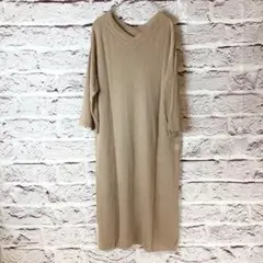 z2190:style zampa for ロングワンピース ニット 長袖　M