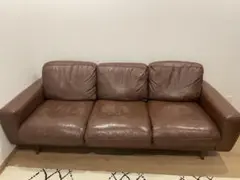 【最終値下げ】unico ソファ　モルン【送料のみ】 MOLN leather sofa 3 seater(モルン レザー ソファ 3 シーター