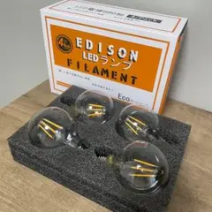 新品未使用⭐️LED電球 フィラメントバルブ 6w 口金直径26mm 4個セット