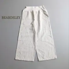 ビアズリー／ウエストリブ コットンリネンパンツ アイボリーホワイト