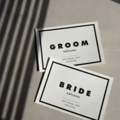 受付サイン　結婚式　新郎新婦