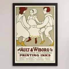 Ault & Wiborg インク 広告 イラスト アート 光沢 ポスター A3