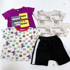 子供用Tシャツとショートパンツセット