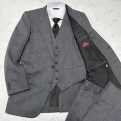 Dolf 3ピーススーツ　ヘリンボーン　グレー　希少サイズYA7 Y7 ベスト付