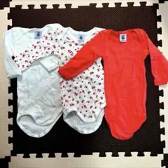 PETIT BATEAU ロンパース 3枚セット