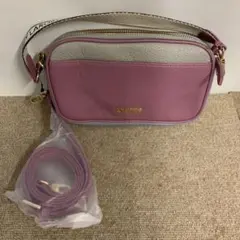 GUY LAROCHE ピンクグレーショルダーバッグ