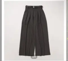 【wayswill】じまちゃん タックパンツ チャコール S 新品未使用タグ付き