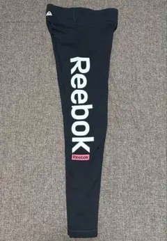 Reebok ロゴ入り ブラック タイツ