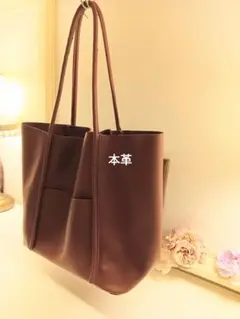 ダークブラウン トートバッグ 本革