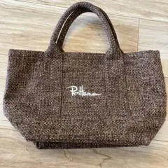 ロンハーマン　ロゴ刺繍　トートバッグ　茶