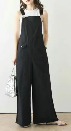 ラジエム ワーク サロペット 黒