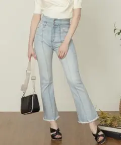 LIPSERVISE*センター切替denimフレアパンツ